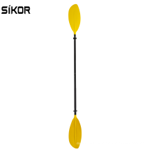 Sikor High Quality Beyoung Multiple Color Beautiful Leaf Kayak Paddle Alloy Shaft 2-piece Adjustable Boat Oar For Paddle Kayak